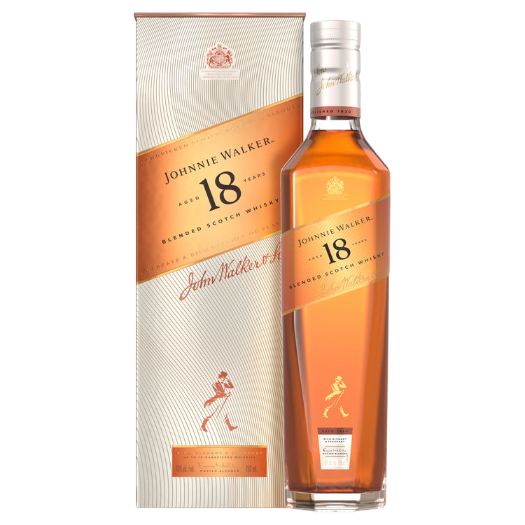 Johnnie Walker Aged 18 Years Blended Scotch Whisky, 70cl with Gift Box