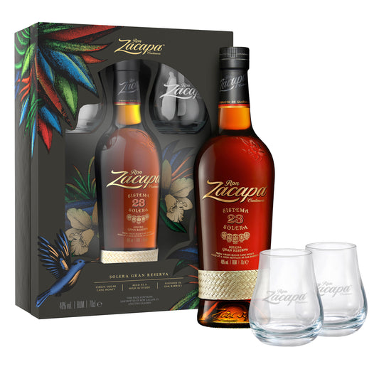 Ron Zacapa Centenario 23 Rum 70cl plus 2x Glasses