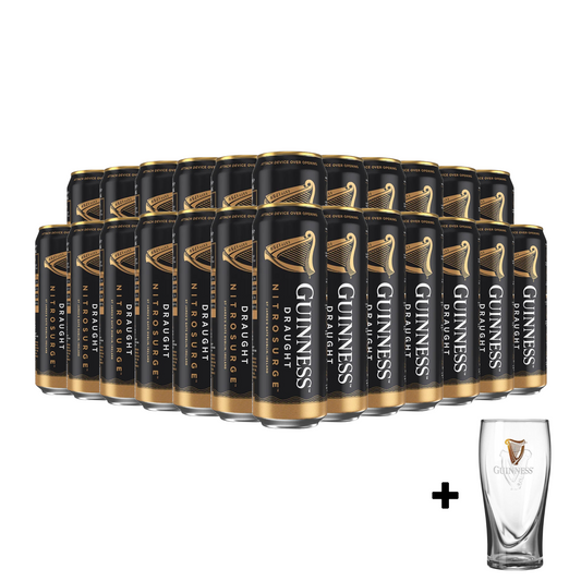 Guinness Nitrosurge Bundle: 24 x 558ml Cans & Pint Glass