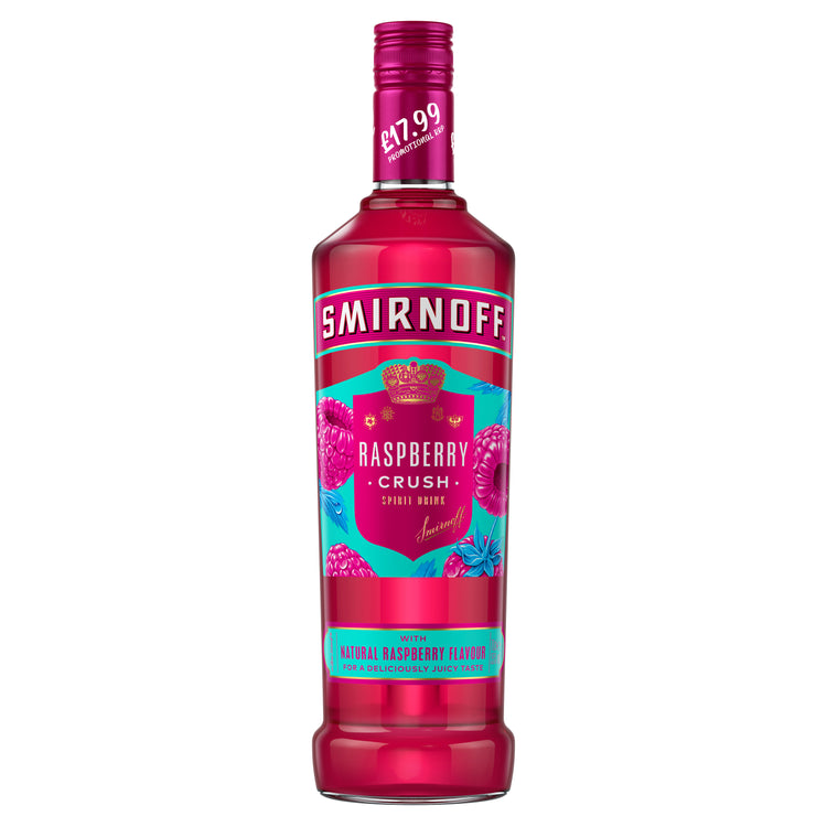 Smirnoff Raspberry Crush Spirit Drink, 70cl